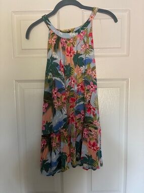 Cable & Gauge Floral Tank Top - Pink, Green & Yellow